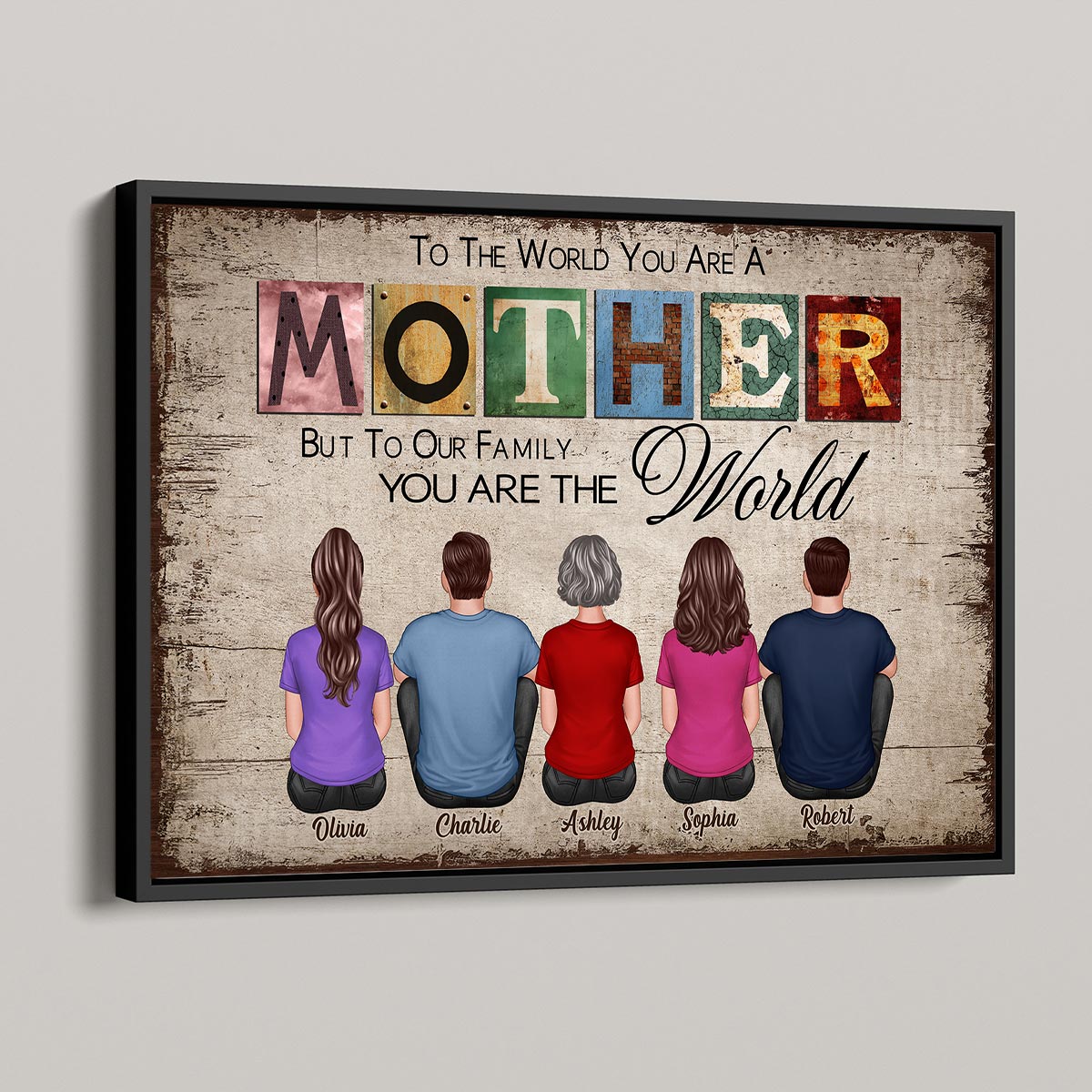 To The World You Are A Mother Gift For Mom Personalized Horizontal Poster