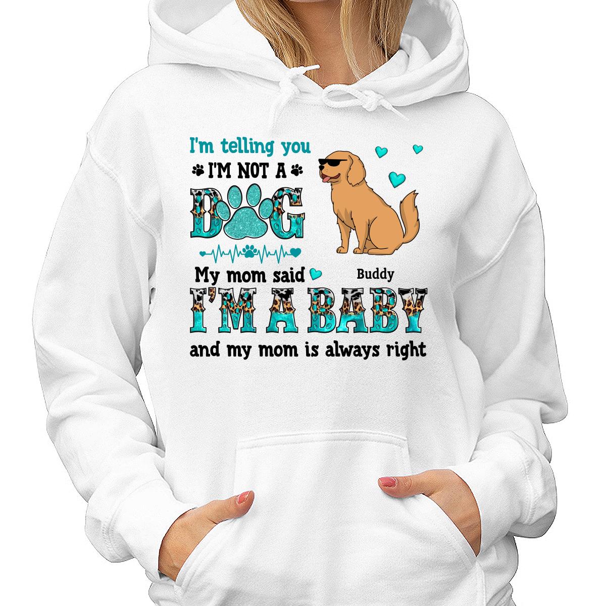 I‘m Telling You I’m Not A Dog Funny Dogs Cartoon Teal & Leopard Personalized Shirt
