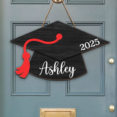 Graduation Cap Name & Year Personalized Wood Sign