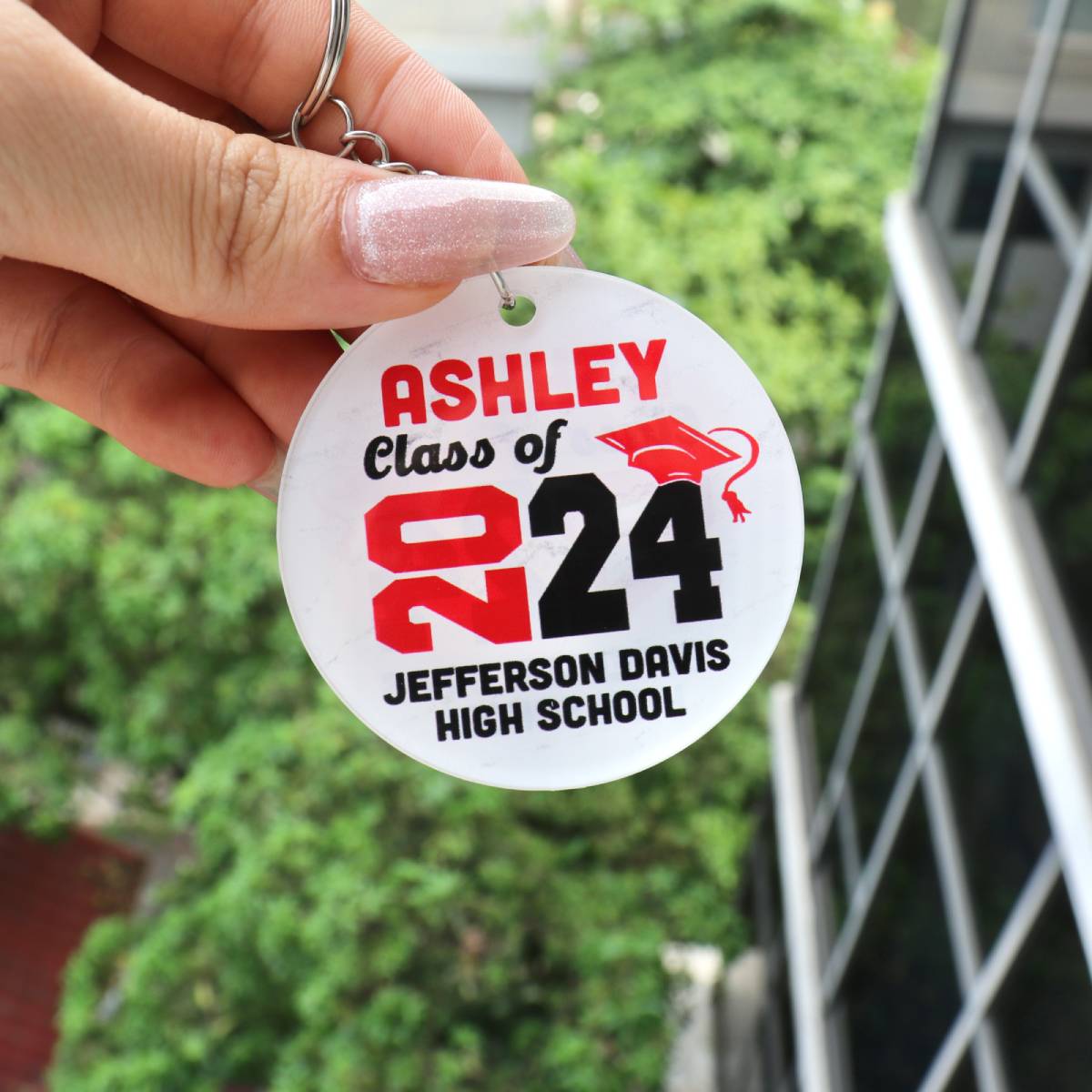 Senior Class Of 2024 Graduation Gift Personalized Acrylic Keychain