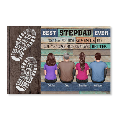 You Are Not The Step Dad Personalized Horizontal Poster
