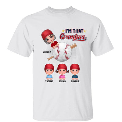 I‘m That Baseball Grandma With Kids Doll Personalized Shirt