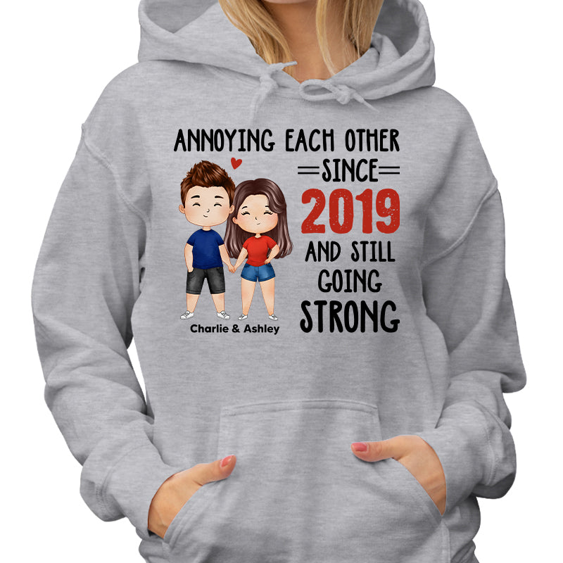 Watercolor Couple Annoying Each Other Funny Gift For Him For Her Personalized Shirt