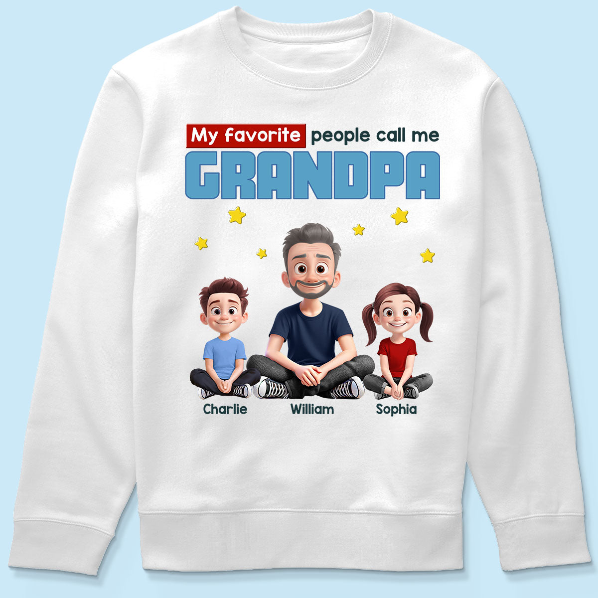 My Favorite People Call Me Grandpa Cartoon Funny Style Personalized Shirt, Gift For Grandpa