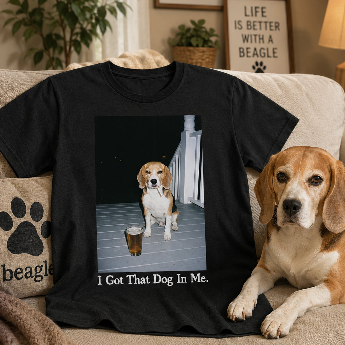 I Got That Dog In Me Custom Dog Photo - Personalized Shirt - Smoking Dog Tee, Weird Pet Gift