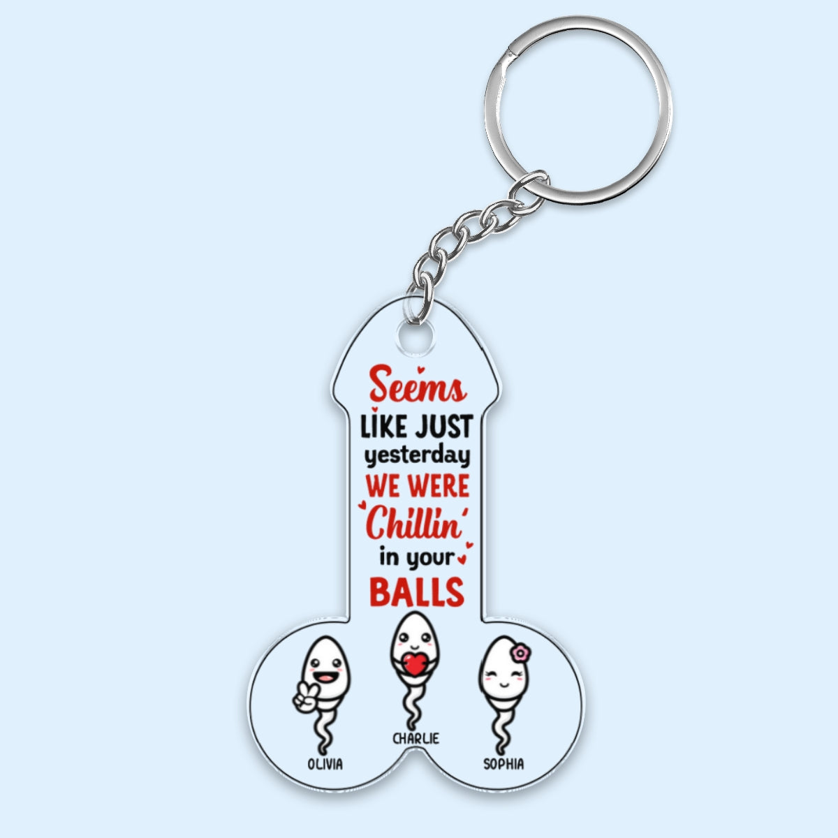 Seems Like Just Yesterday Funny Kids Gift For Dad Personalized Acrylic Keychain