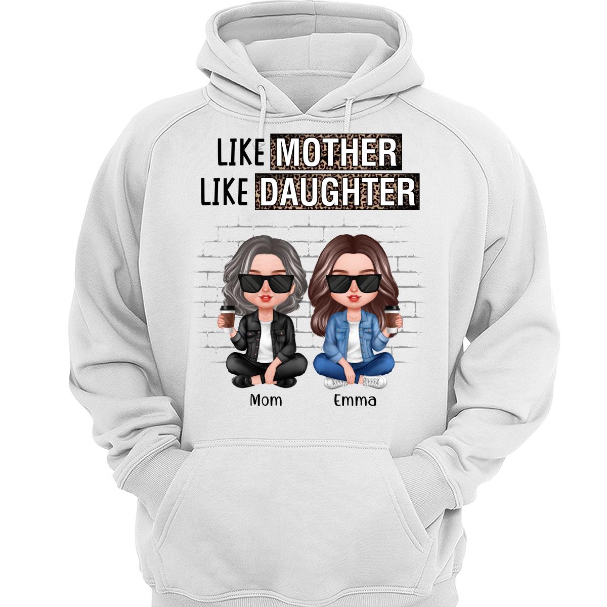 Like Mother Like Daughter Brick Background Personalized Shirt