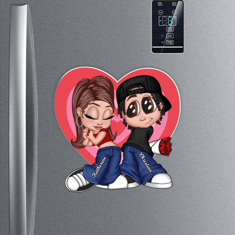 Y2K Couple Personalized Acrylic Fridge Magnet, Heartfelt Gift For Couple, For Him, For Her, Boyfriend, Girlfriend, Husband, Wife