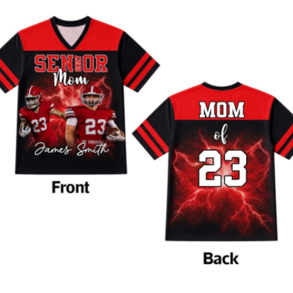 Proud Family Of Sport Senior - Personalized Football Jersey - Senior Night Shirt For Family, For Football Mom, Dad