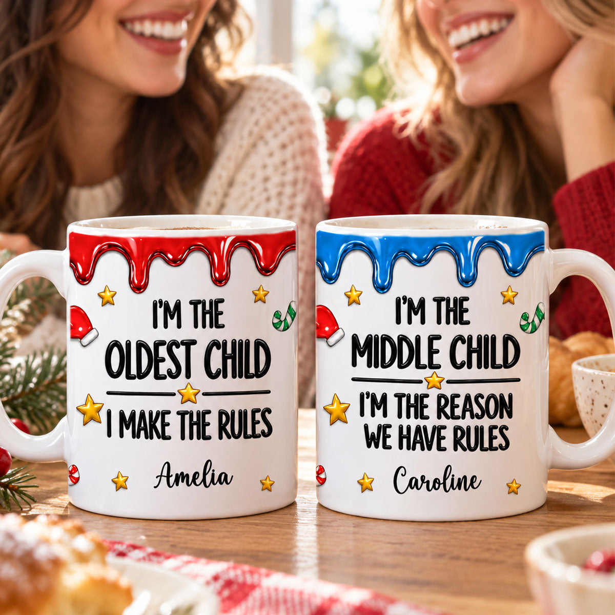 Custom Who Make the Rules - Personalized Mug - Funny Christmas Gift for Sisters, Brothers, Siblings