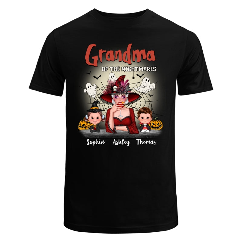 Grandma Mom Of Nightmare Woman And Kids Personalized Halloween Shirt