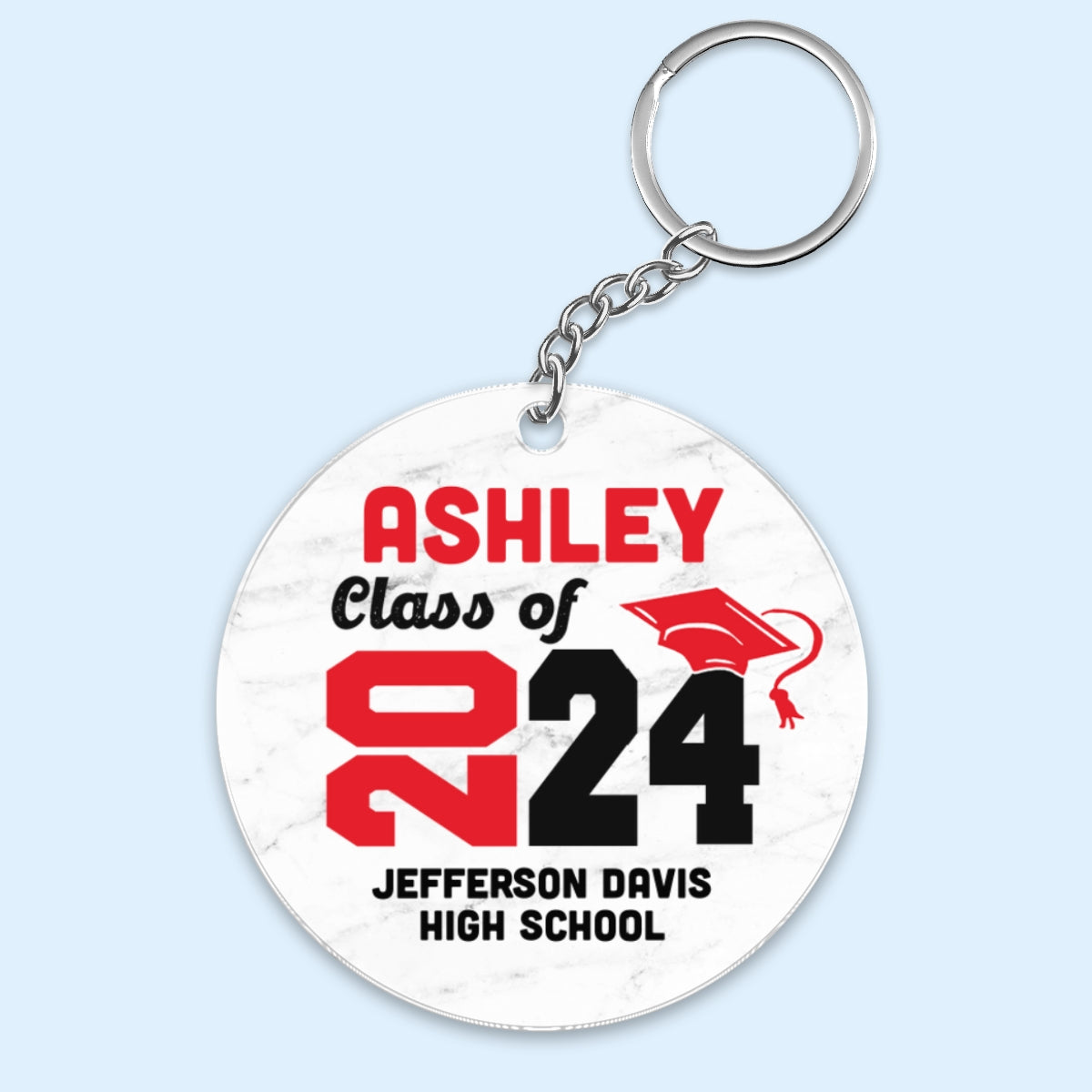 Senior Class Of 2024 Graduation Gift Personalized Acrylic Keychain
