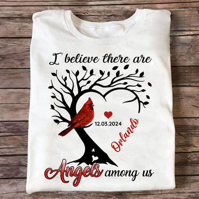 Cardinal Heart Personalized Shirt Memorial Sympathy Shirt