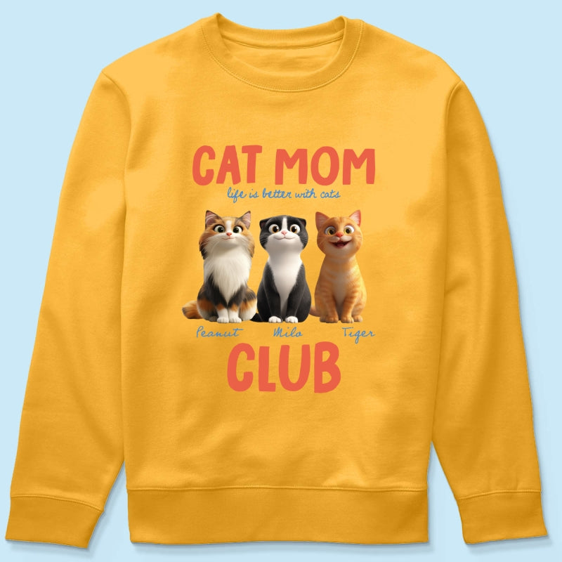 Life Is Better With Cats - Personalized Shirt - Gift For Cat Lovers