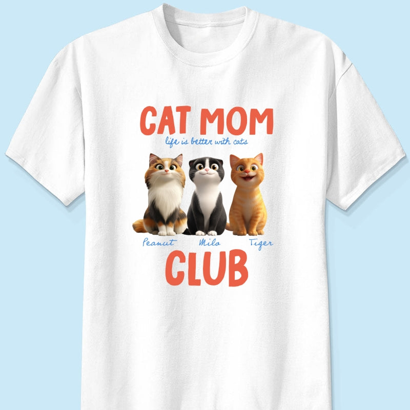 Life Is Better With Cats - Personalized Shirt - Gift For Cat Lovers