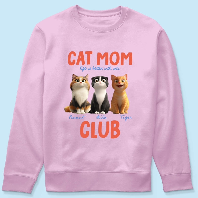 Life Is Better With Cats - Personalized Shirt - Gift For Cat Lovers