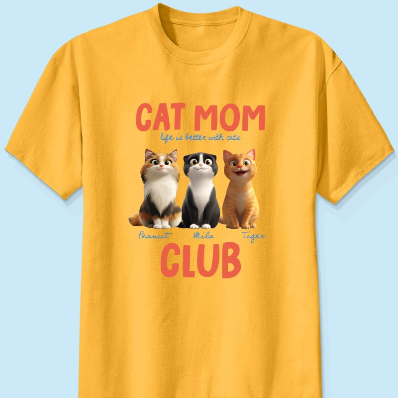 Life Is Better With Cats - Personalized Shirt - Gift For Cat Lovers