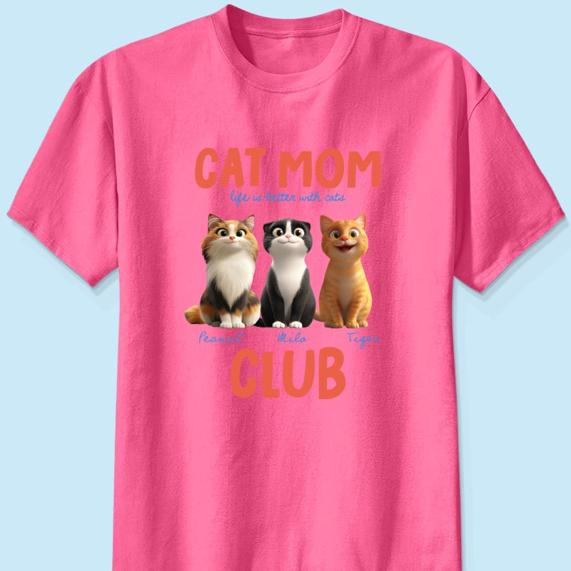 Life Is Better With Cats - Personalized Shirt - Gift For Cat Lovers