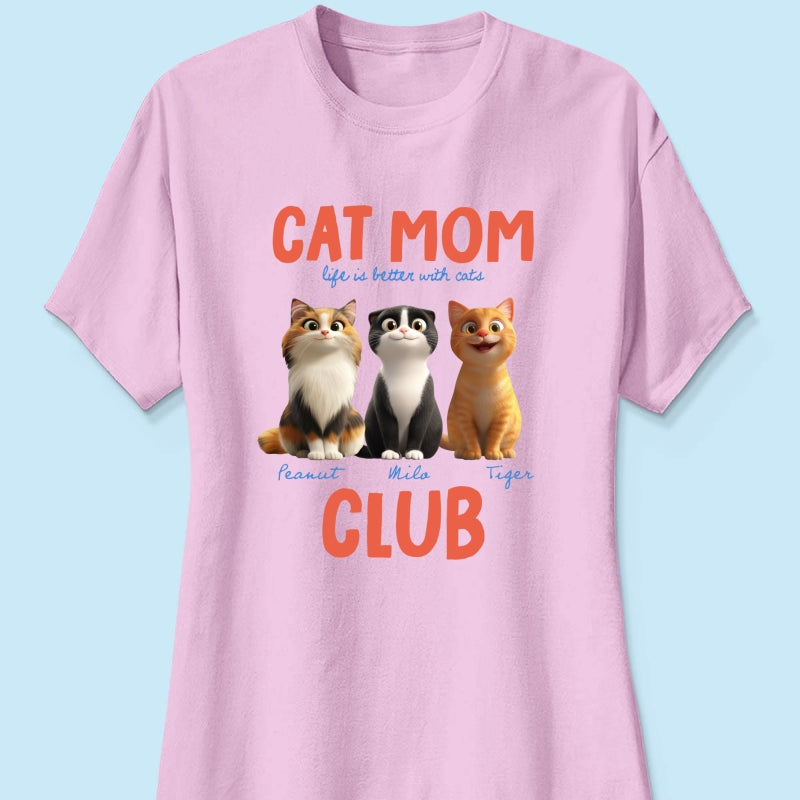 Life Is Better With Cats - Personalized Shirt - Gift For Cat Lovers