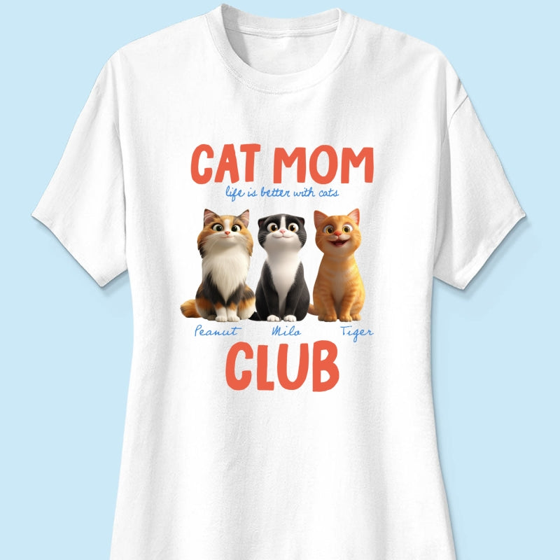 Life Is Better With Cats - Personalized Shirt - Gift For Cat Lovers