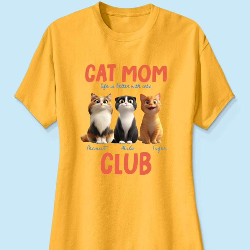 Life Is Better With Cats - Personalized Shirt - Gift For Cat Lovers