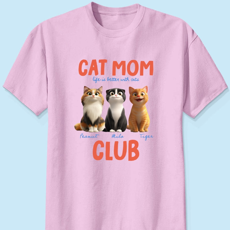 Life Is Better With Cats - Personalized Shirt - Gift For Cat Lovers