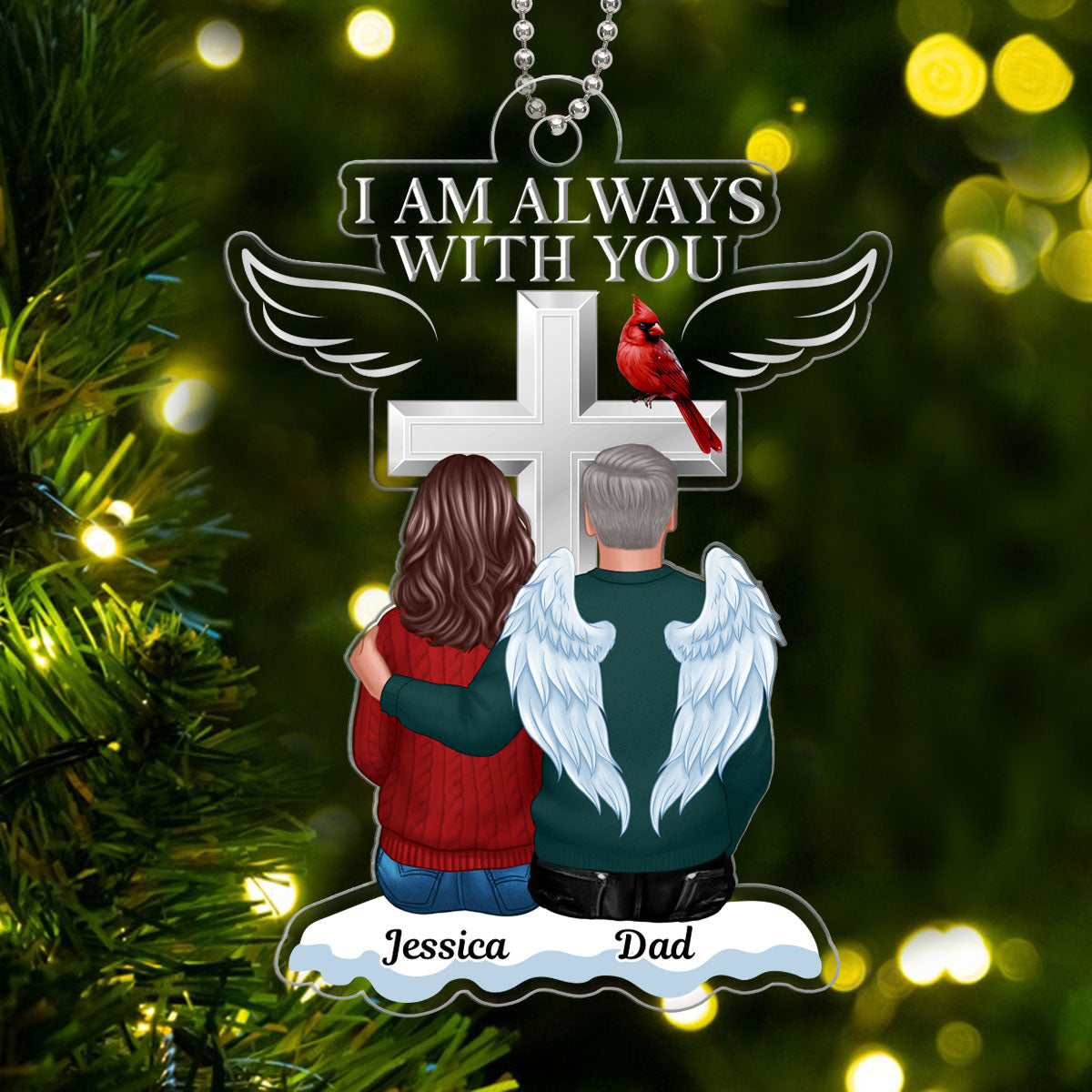 Always With You Family Memorial Keepsake - Personalized Acrylic Ornament