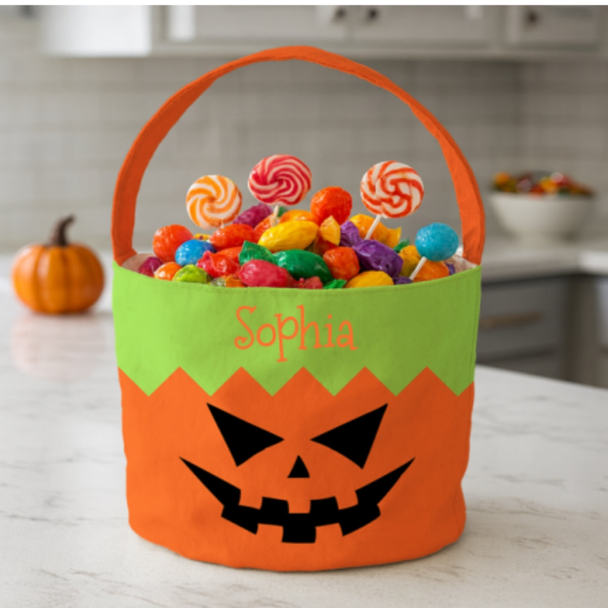Halloween Character Theme With Name Personalized Trick Or Treat Basket, Halloween Gift For Kids