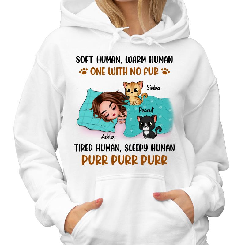 Soft Human Warm Human Cat Mom Personalized Shirt