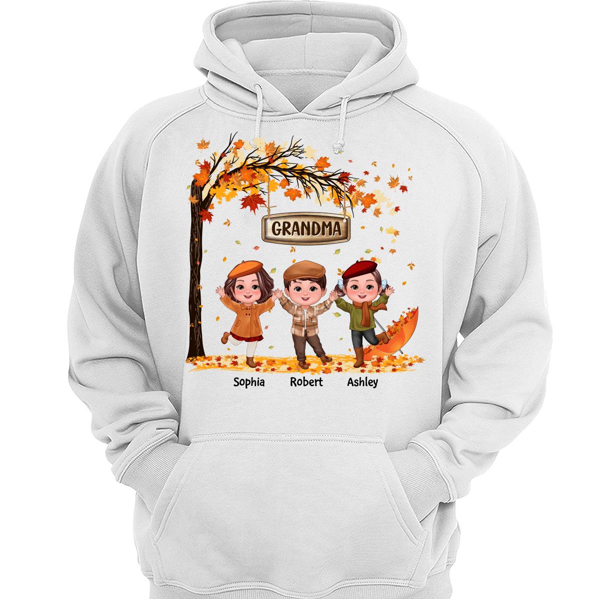 Fall Season Kids Playing Under Tree Personalized Shirt