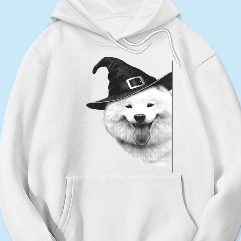 Peeking Halloween Cats Dogs Upload Photo - Personalized Shirt - Gift For Cat Mom, Dog Mom