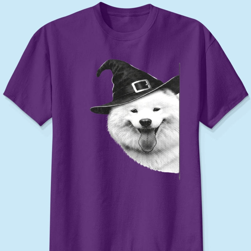 Peeking Halloween Cats Dogs Upload Photo - Personalized Shirt - Gift For Cat Mom, Dog Mom