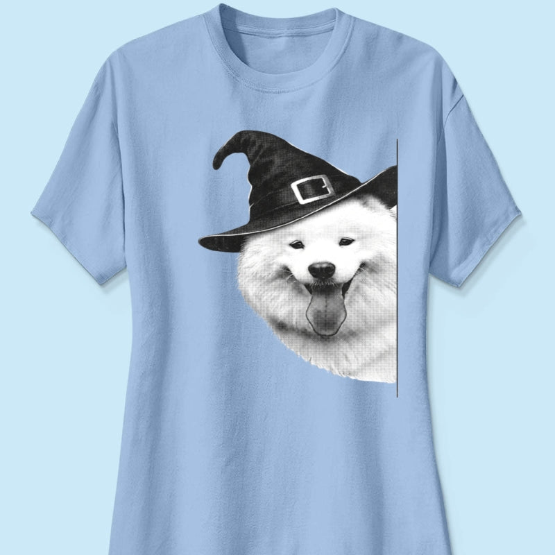 Peeking Halloween Cats Dogs Upload Photo - Personalized Shirt - Gift For Cat Mom, Dog Mom