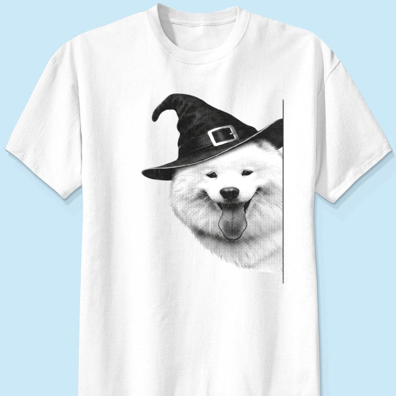 Peeking Halloween Cats Dogs Upload Photo - Personalized Shirt - Gift For Cat Mom, Dog Mom