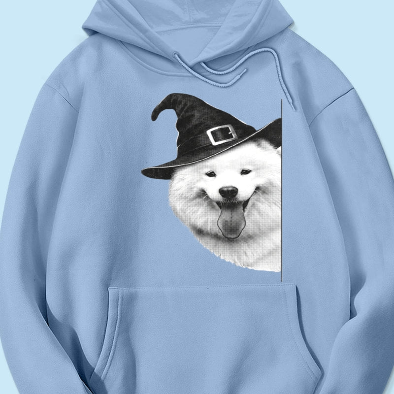 Peeking Halloween Cats Dogs Upload Photo - Personalized Shirt - Gift For Cat Mom, Dog Mom