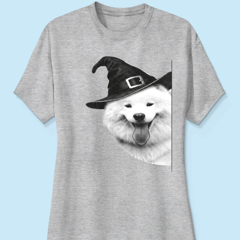 Peeking Halloween Cats Dogs Upload Photo - Personalized Shirt - Gift For Cat Mom, Dog Mom
