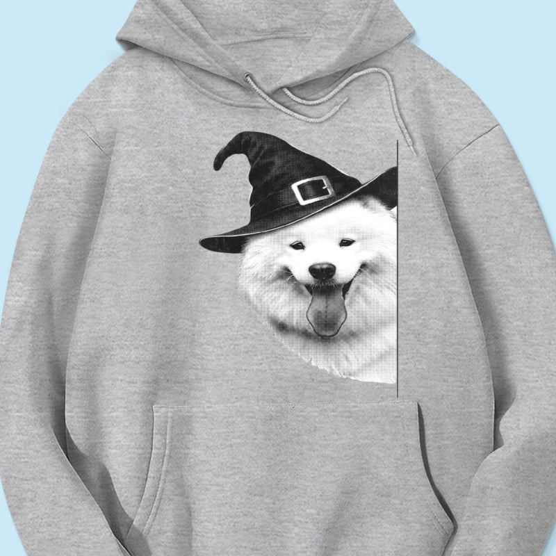 Peeking Halloween Cats Dogs Upload Photo - Personalized Shirt - Gift For Cat Mom, Dog Mom