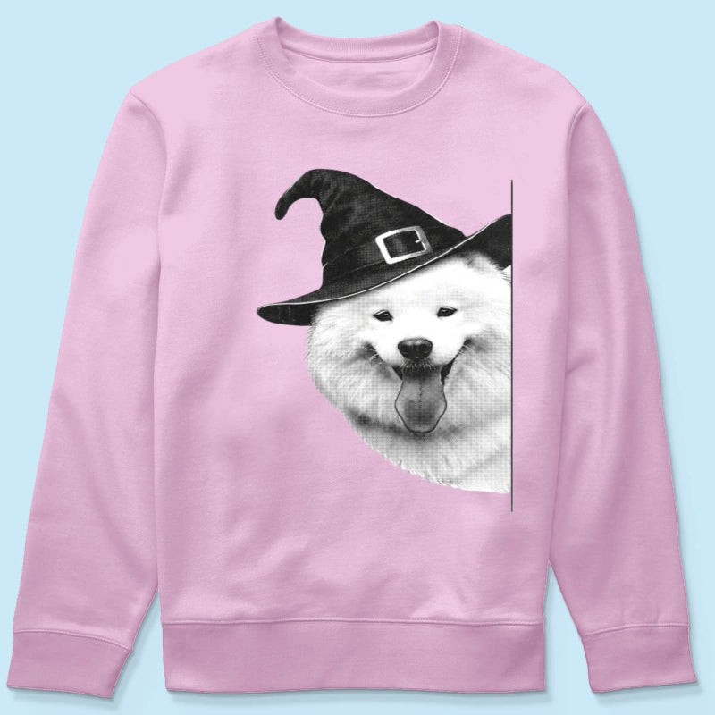 Peeking Halloween Cats Dogs Upload Photo - Personalized Shirt - Gift For Cat Mom, Dog Mom