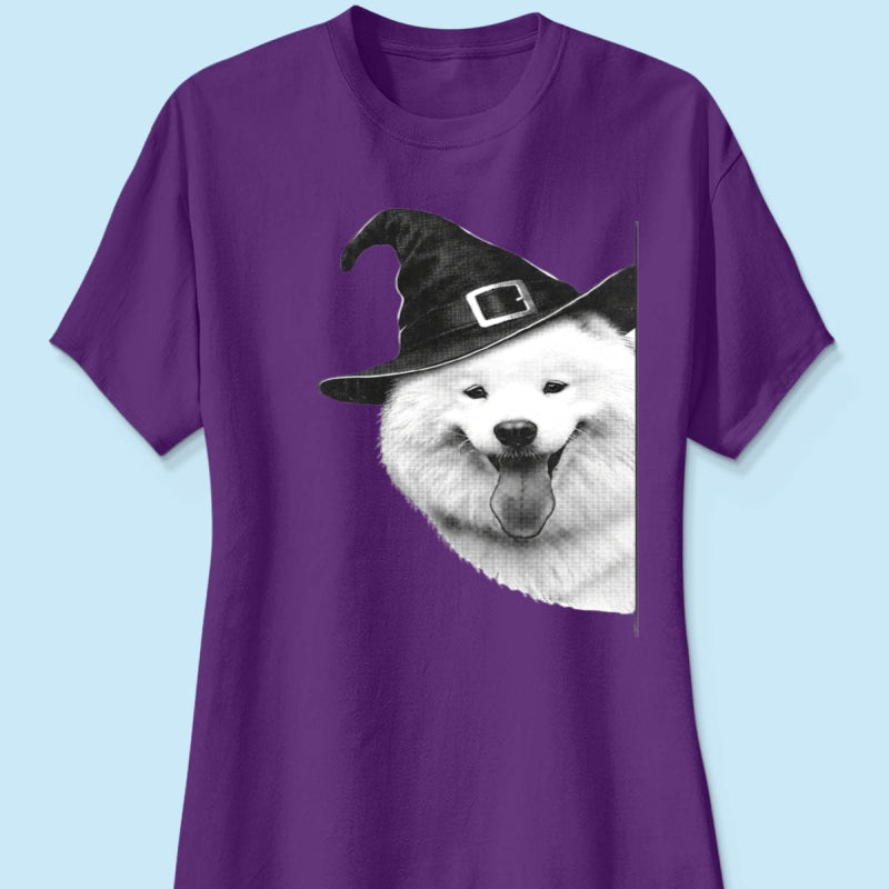 Peeking Halloween Cats Dogs Upload Photo - Personalized Shirt - Gift For Cat Mom, Dog Mom