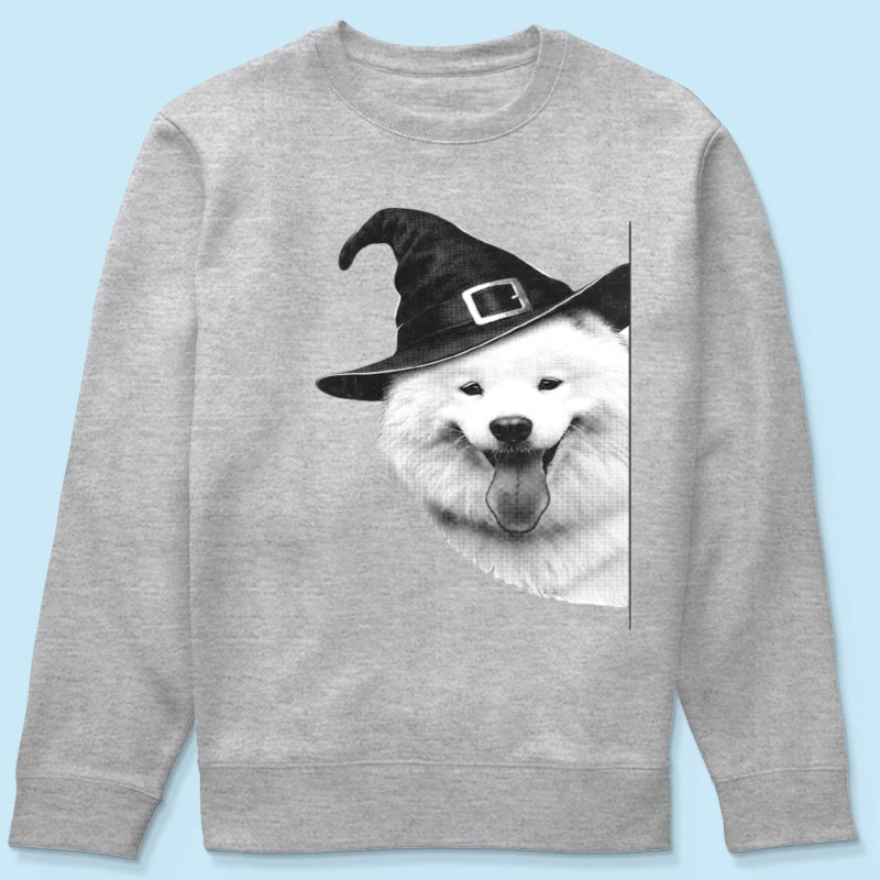 Peeking Halloween Cats Dogs Upload Photo - Personalized Shirt - Gift For Cat Mom, Dog Mom