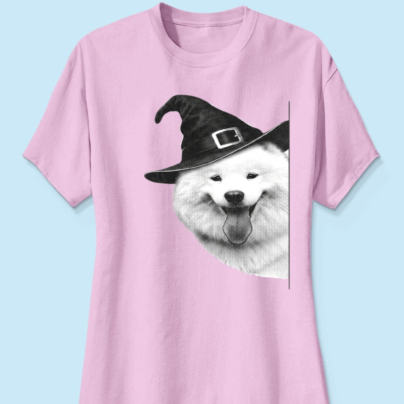 Peeking Halloween Cats Dogs Upload Photo - Personalized Shirt - Gift For Cat Mom, Dog Mom