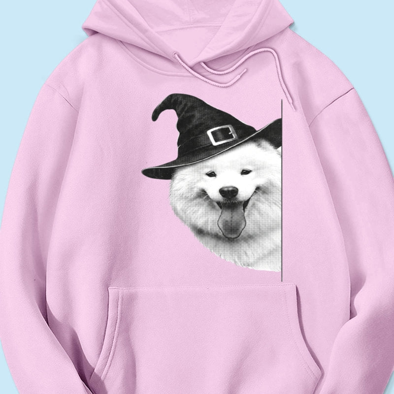Peeking Halloween Cats Dogs Upload Photo - Personalized Shirt - Gift For Cat Mom, Dog Mom