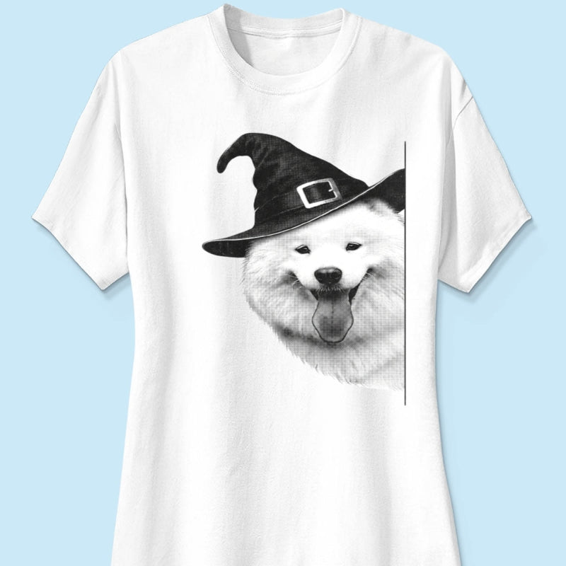 Peeking Halloween Cats Dogs Upload Photo - Personalized Shirt - Gift For Cat Mom, Dog Mom