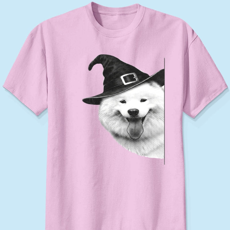 Peeking Halloween Cats Dogs Upload Photo - Personalized Shirt - Gift For Cat Mom, Dog Mom