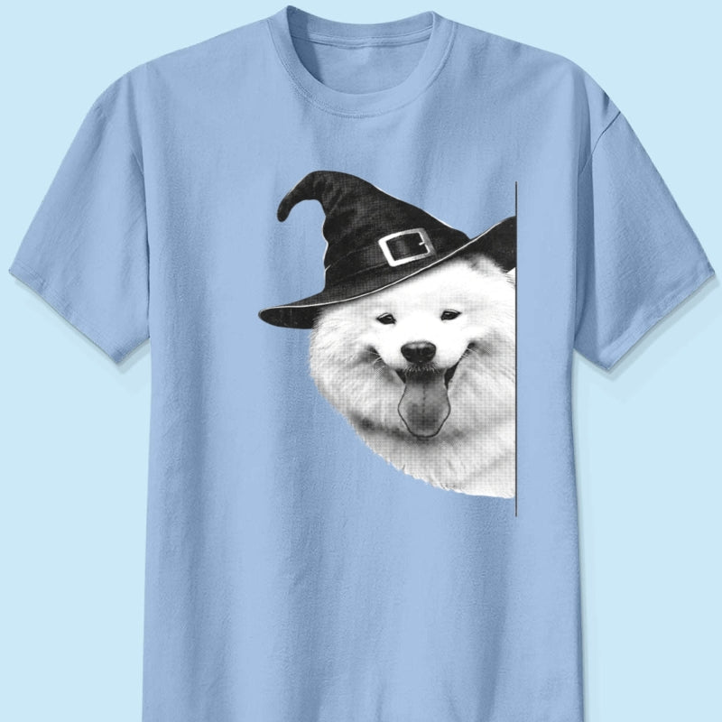Peeking Halloween Cats Dogs Upload Photo - Personalized Shirt - Gift For Cat Mom, Dog Mom