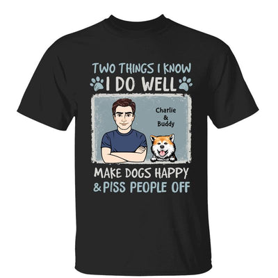 Things I Do Well Dog Lover Drizzle Color Frame Personalized Shirt