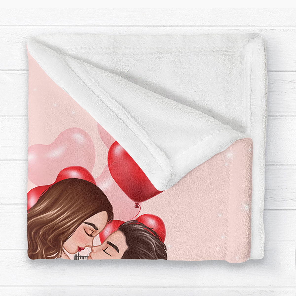The Missing Piece To My Heart Couple Personalized Fleece Blanket