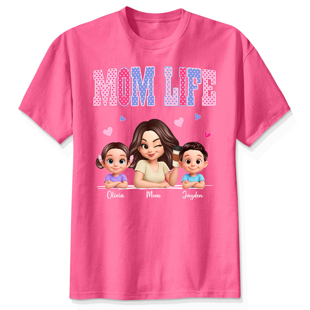 Trending Polka Dot Pattern Spring Summer Vibe Mom Life - Personalized Shirt - Gift For Mom