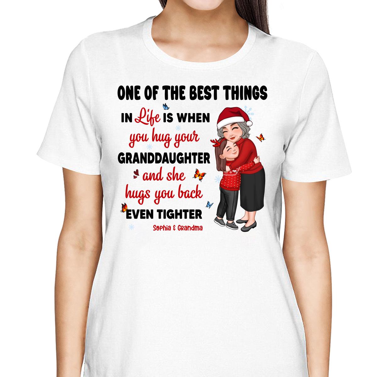 One Of The Best Things In Life Grandma Hugging Grandkids Personalized Hoodie Sweatshirt