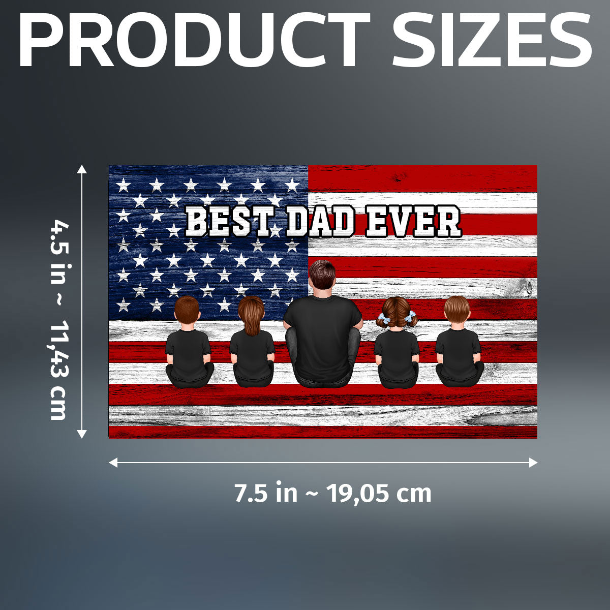 #1 Dad, Best Dad Ever Personalized Car Magnet, Gift For Dad